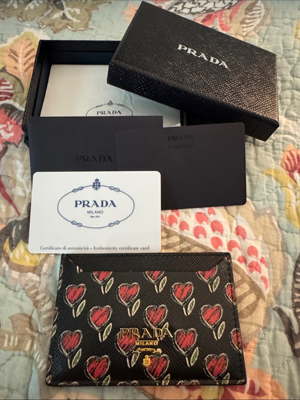 🔥🔥1 DAY SALE!! ✨ Prada Hearts Card Case - Full Inclusion/Giftable